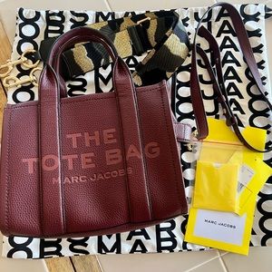 Marc Jacobs Leather The Tote Bag Mini Chianti
